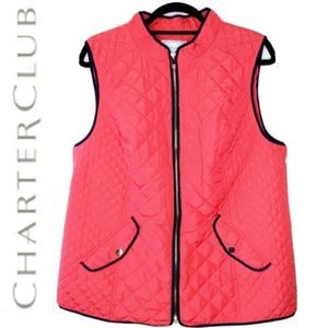 Charter Club Coral Quilted Vest